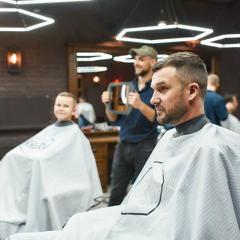 Стрижка для папы и сына